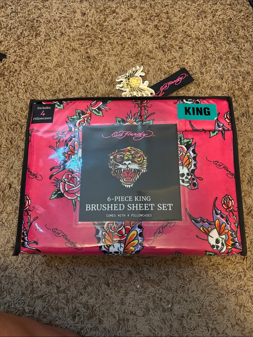 Ed Hardy King Sheet Set - 6 Pieces